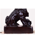 Wood carving King House lion decoration a pair of lion decoration town house home decoration wood lion ebony