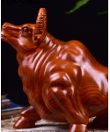 Wooden ox decoration zodiac ox carving crafts